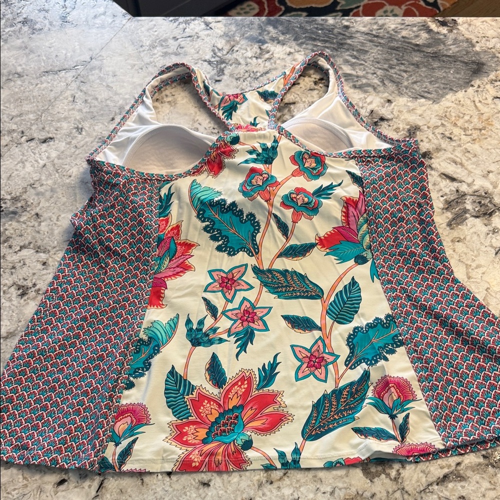 Floral Racerback SwimTop - Picture 2 of 4